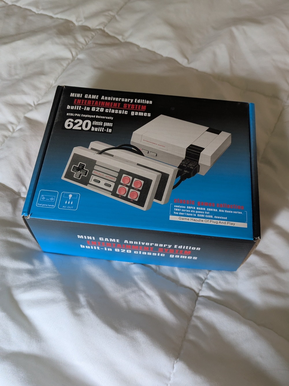 Retro Mini Game Console - White/Black